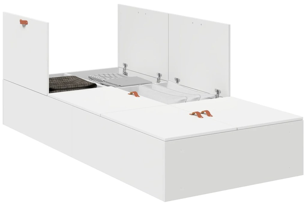 vidaXL Κρεβάτι Αποθήκευσης Λευκό 80x200 cm
