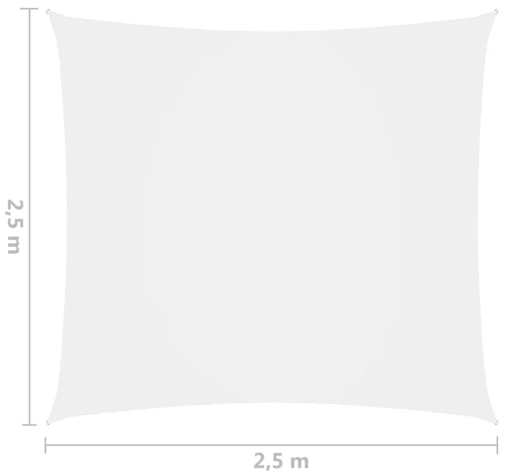 vidaXL Πανί Σκίασης Τετράγωνο Λευκό 2,5 x 2,5 μ. από Ύφασμα Oxford