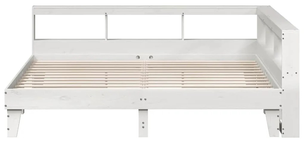 vidaXL Κρεβάτι Βιβλιοθήκη Χωρίς Στρώμα 200x200 εκ Μασίφ Ξύλο Πεύκου