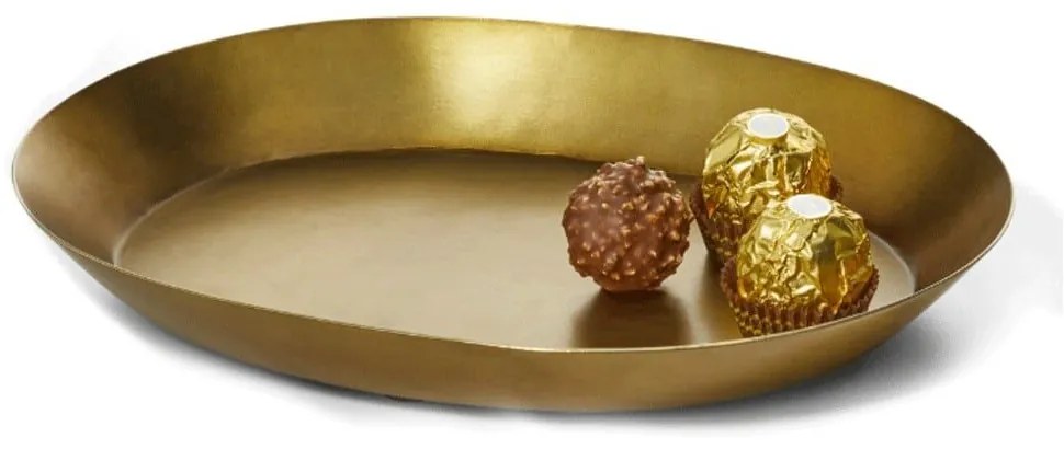 Διακοσμητικό Μπωλ Valparaiso L 219030 25,4x18x2,5cm Gold Philippi Μέταλλο