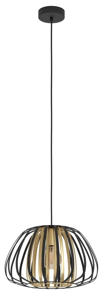 Φωτιστικό Κρεμαστό Eglo 99666 ENCINITOS Μαύρο Ματ (Black Mat)|Χρυσό Χρώμα (Gold Coloured)