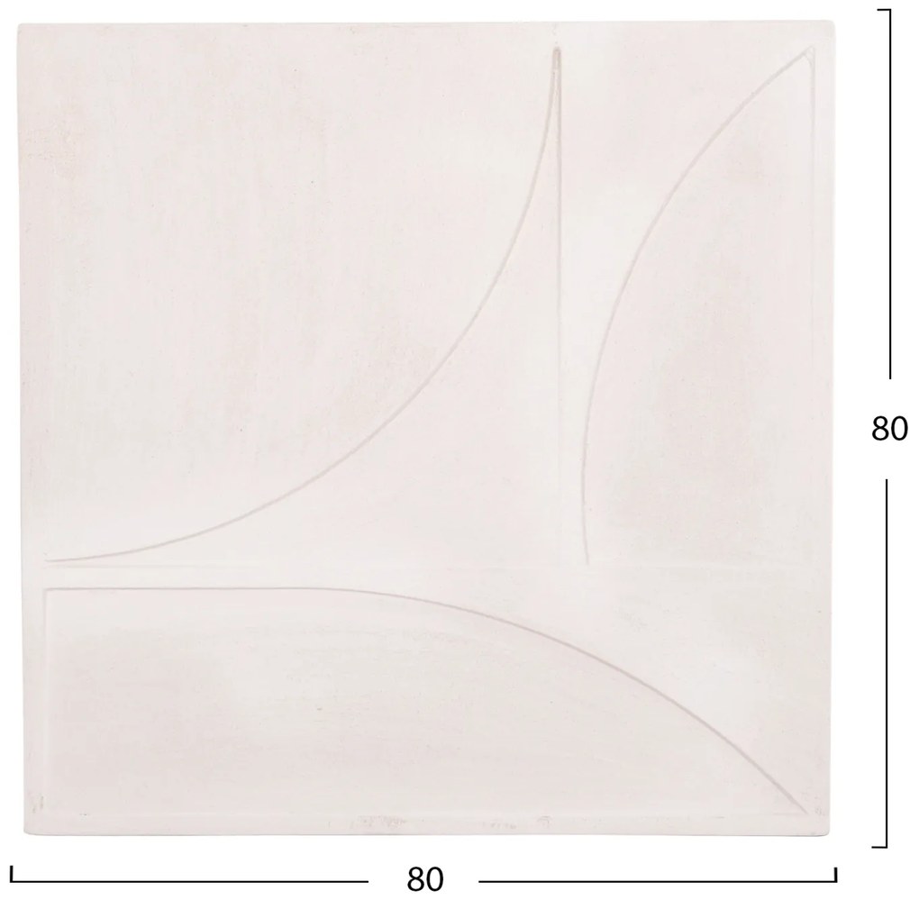 ΠΙΝΑΚΑΣ ΤΕΤΡΑΓΩΝΟΣ ΣΕΙΡΑ SANTORINI HM4507 MDF ΣΕ ΥΠΟΛΕΥΚΟ ΧΡΩΜΑ 80x4(πάχος)x80Υεκ.