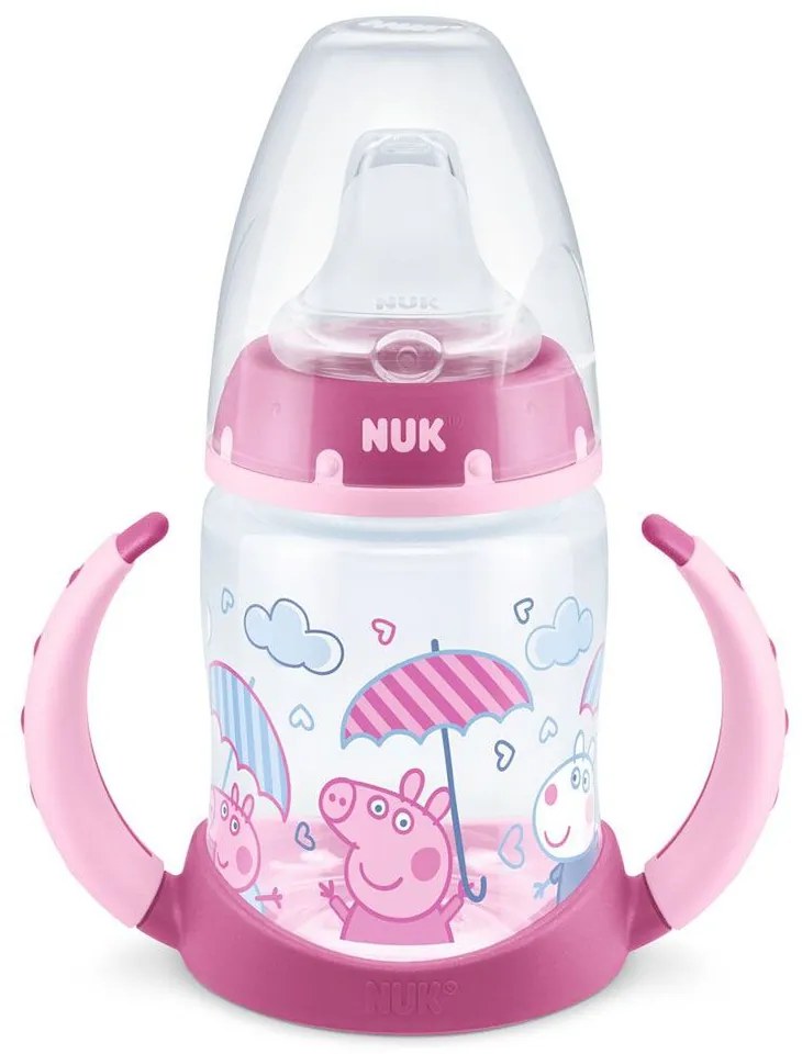 Μπιμπερό First Choice Plus Peppa Pig 10215357 Με Λαβές Temperature Control 150ml 6-18 Μηνών Pink Nuk 150ml Polypropylene