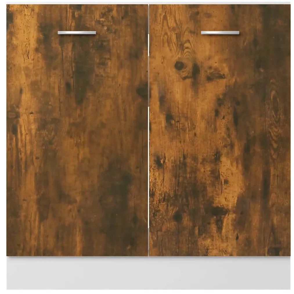 vidaXL Ντουλάπι Νιπτήρα &quot;Lyon&quot; Καπνιστή Δρυς 80x46x81,5 εκ. από Τεχνητό Ξύλο