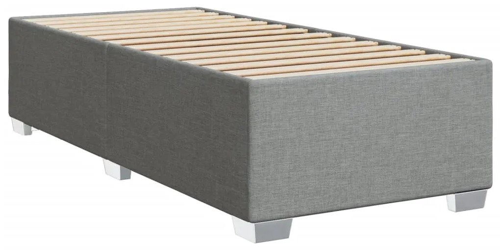 ΚΡΕΒΑΤΙ BOXSPRING ΜΕ ΣΤΡΩΜΑ ΑΝΟΙΧΤΟ ΓΚΡΙ 90X190 ΕΚ. ΥΦΑΣΜΑΤΙΝΟ 3292650