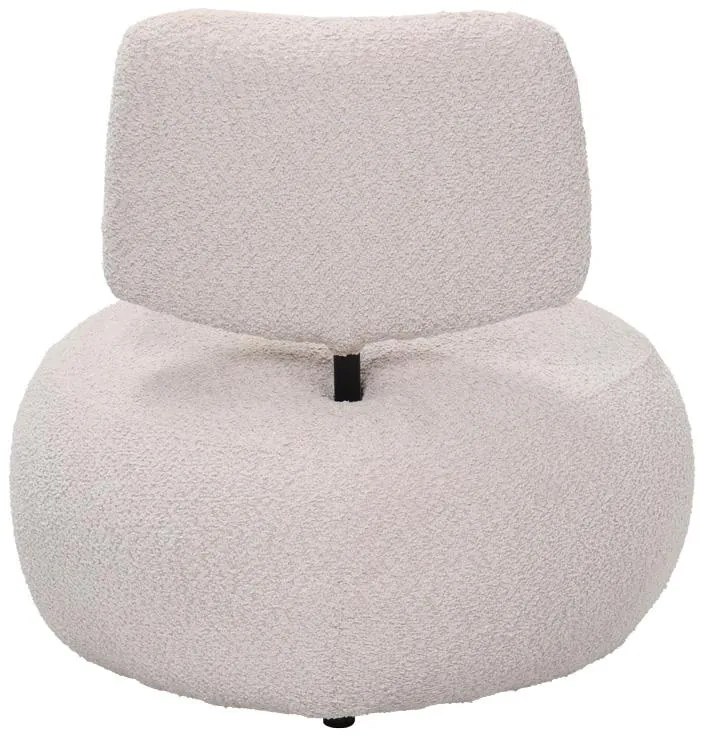 Πολυθρόνα Stonie μπουκλέ ύφασμα σε μπεζ απόχρωση 67x73x67εκ 67x73x67 εκ.