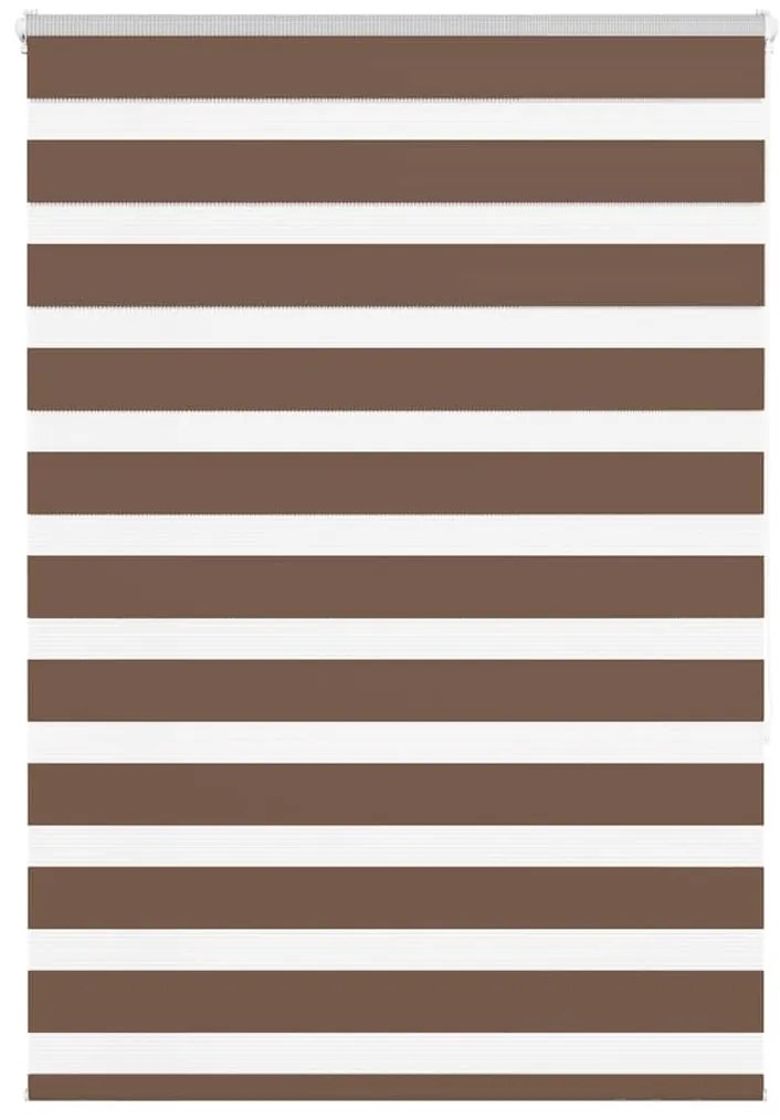 vidaXL Ζέβρα τυφλή Καφέ Πλάτος υφάσματος 105,9 εκ. Πολυεστέρας