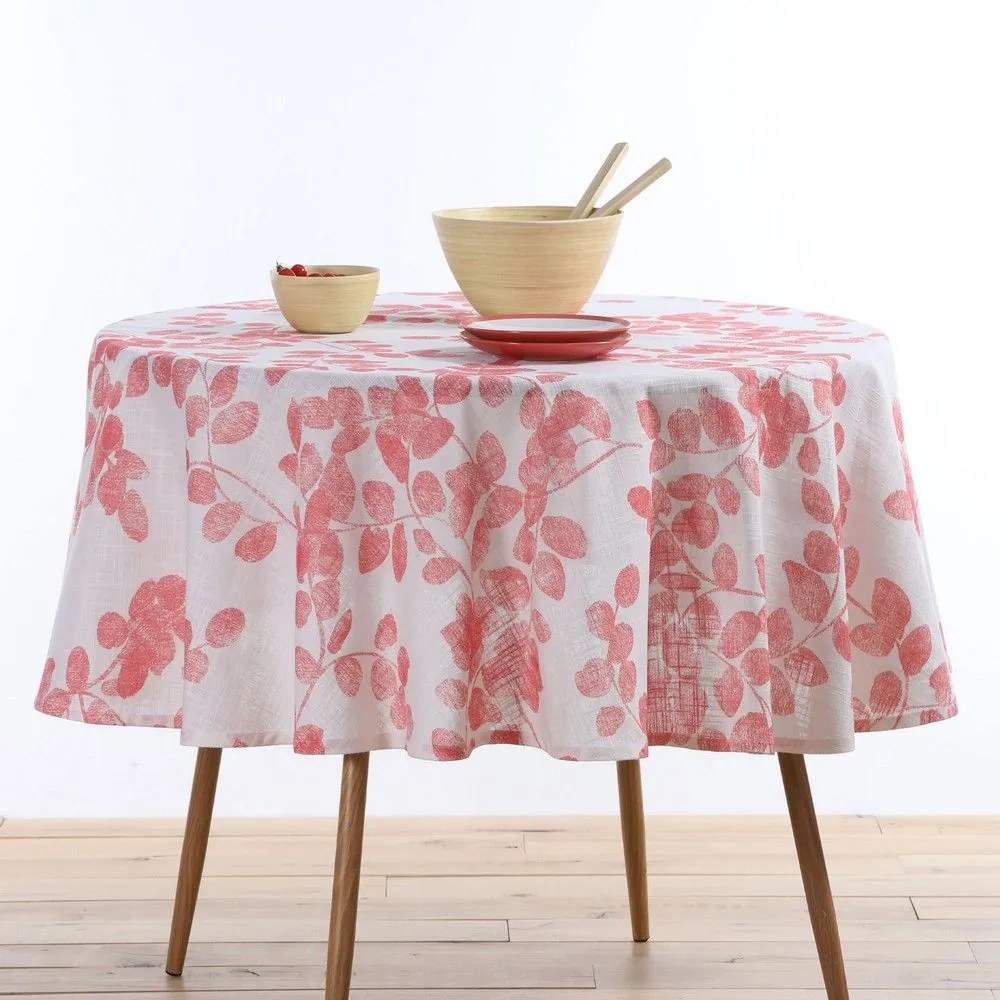 Τραπεζομάντηλο Santika Coral Nef-Nef Διάμετρος 180cm Cotton-Linen