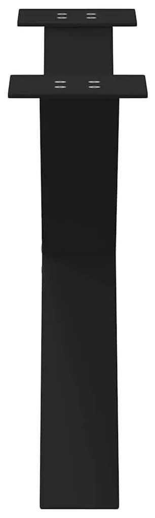 vidaXL Πόδια Τραπεζιού Σαλονιού σε Σχήμα Χ, 2 τεμ. Μαύρο, Ατσάλι 70x(42-43) εκ.