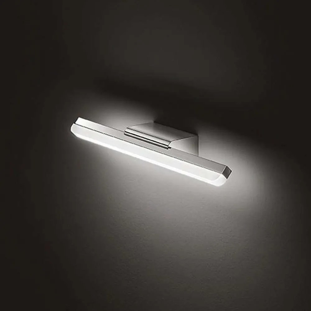 Φωτιστικό Τοίχου - Απλίκα 6328 CL LN 10W Led 4000K 40x4cm Chrome Perenz Μέταλλο,Ακρυλικό