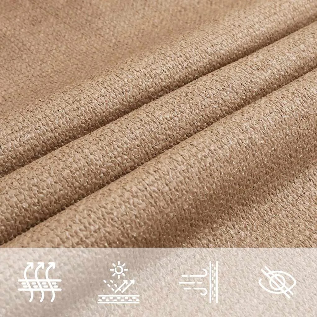 Πανί Σκίασης Taupe 6 x 6 x 6 μ. από HDPE 160 γρ./μ² 311432