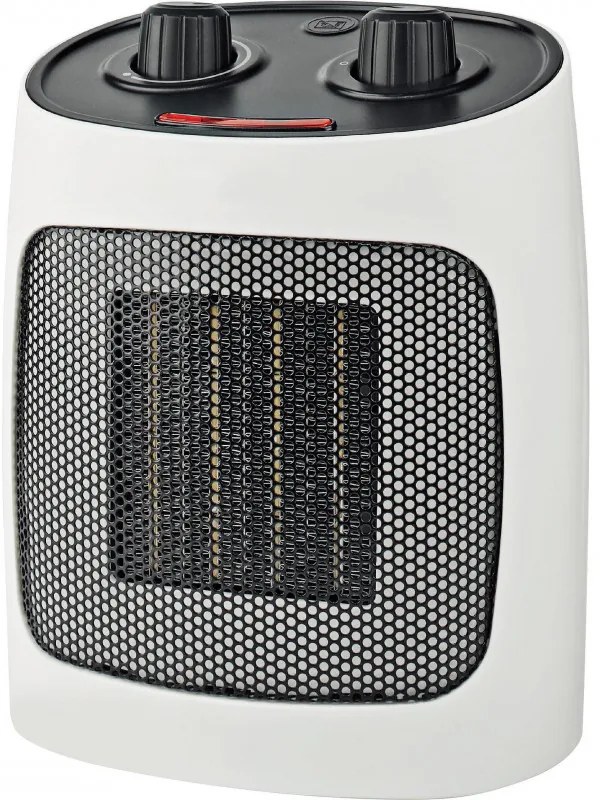 Κεραμική θερμαντική σόμπα ELITE ECH-1373, 2000W, Έως 20 m2, 2 λειτουργίες, Φωτεινή ένδειξη, Προστασία από ανατροπή, Λευκό/μαύρο