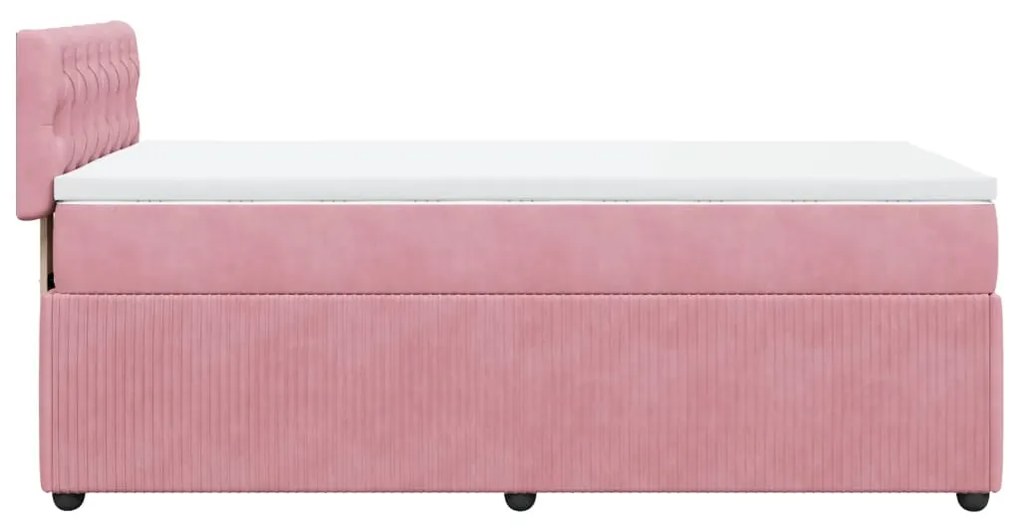 ΚΡΕΒΑΤΙ BOXSPRING ΜΕ ΣΤΡΩΜΑ ΡΟΖ 90X190 ΕΚ. ΒΕΛΟΥΔΙΝΟ 3287625