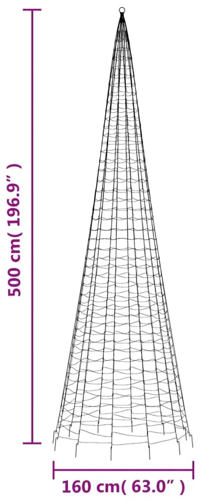 ΦΩΤΙΣΤΙΚΟ ΧΡΙΣΤΟΥΓΕΝΝΙΑΤΙΚΟ ΔΕΝΤΡΟ 1534 LED ΨΥΧΡΟ ΛΕΥΚΟ 500 ΕΚ. 358117