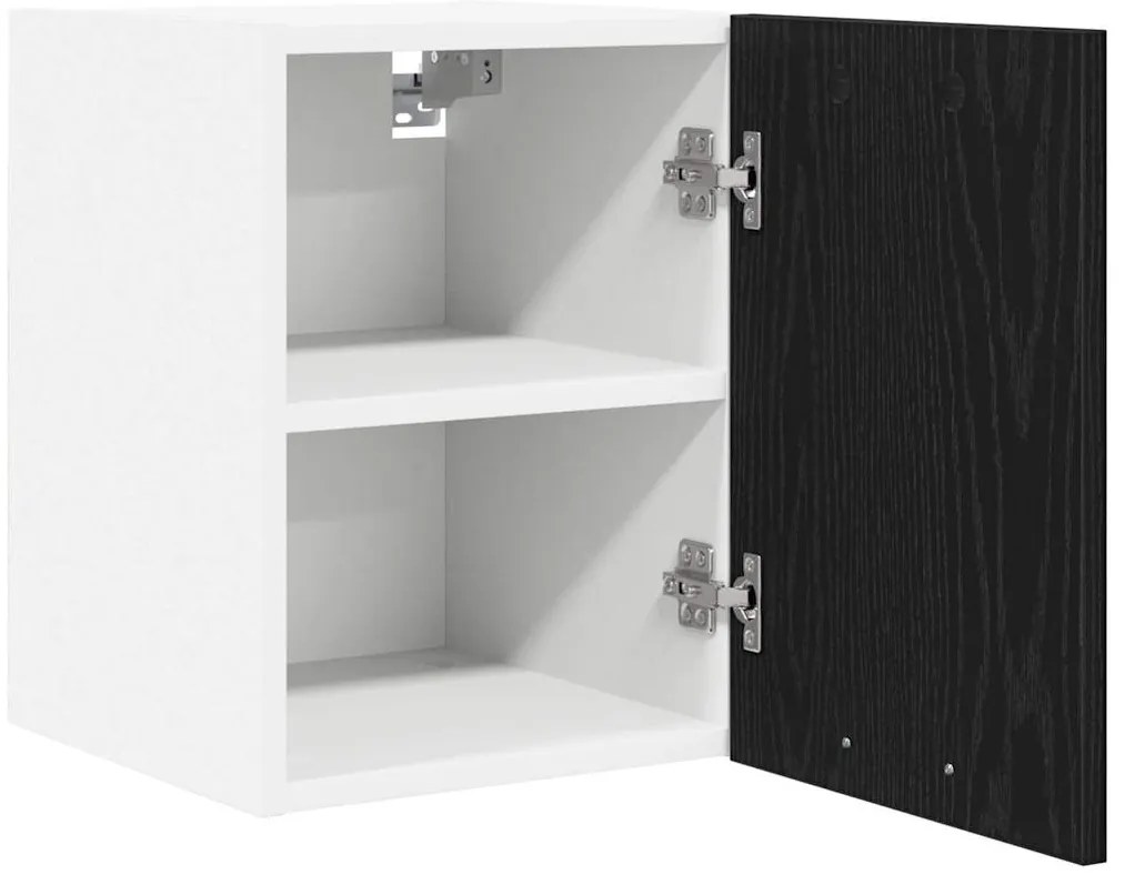 vidaXL Κρεμαστό ντουλάπι 2 pcs Μαύρος Δρυς και Λευκό 30 x 31 x 40 εκ.