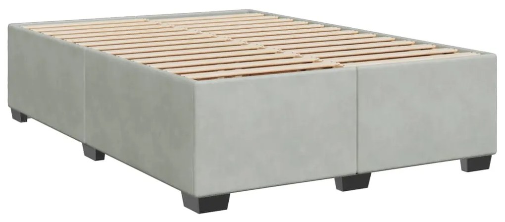 ΚΡΕΒΑΤΙ BOXSPRING ΜΕ ΣΤΡΩΜΑ ΑΝΟΙΧΤΟ ΓΚΡΙ 140X190 ΕΚ. ΒΕΛΟΥΔΙΝΟ 3290900