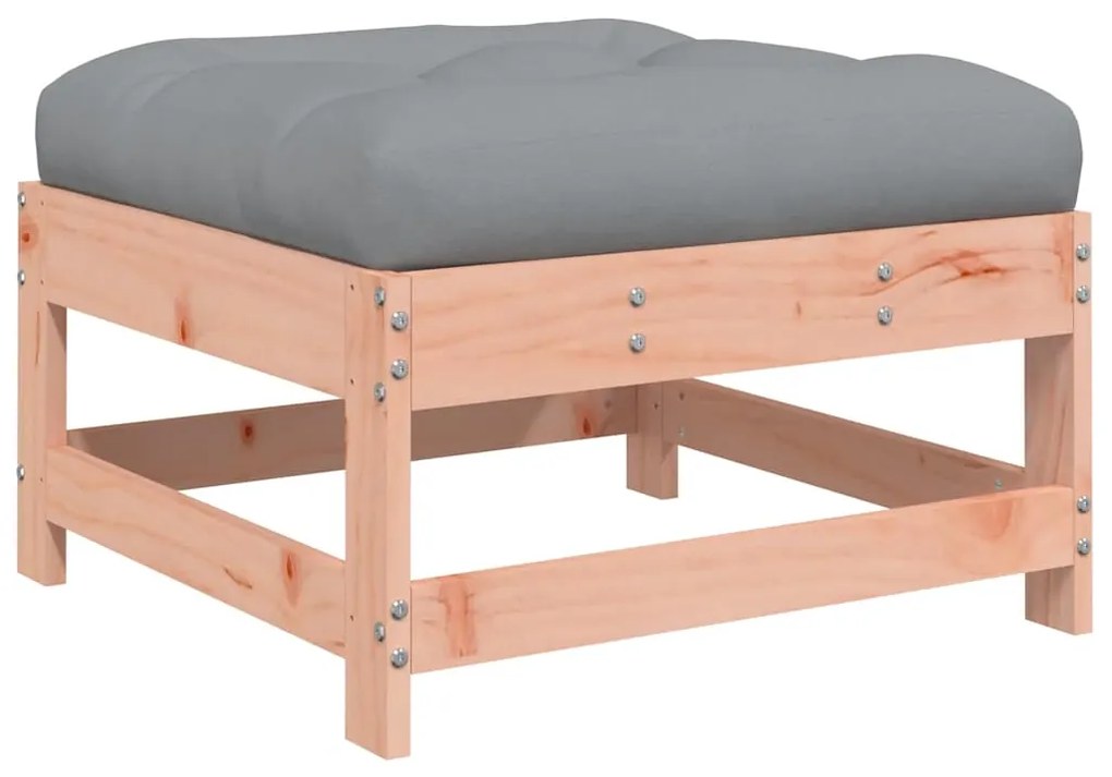 vidaXL Υποπόδια Κήπου με Μαξιλάρια 2 τεμ. από Μασίφ Ξύλο Ψευδοτσούγκας