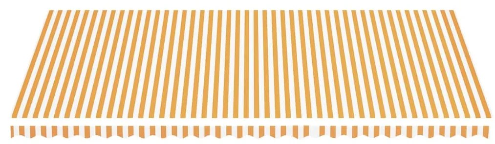 vidaXL Τεντόπανο Ανταλλακτικό Κίτρινο / Λευκό 6 x 3,5 μ.