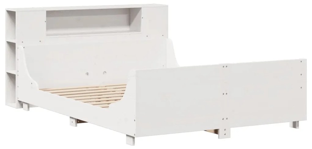 vidaXL Σκελετός Κρεβ. Χωρίς Στρώμα Λευκό 120x200 εκ Μασίφ Πεύκο
