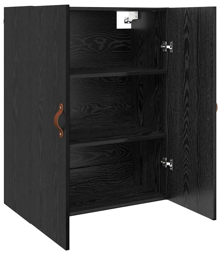 vidaXL Επιτοίχιο ντουλάπι Μαύρο 69.5 x 34 x 90 εκ. Επεξεργασμένο ξύλο