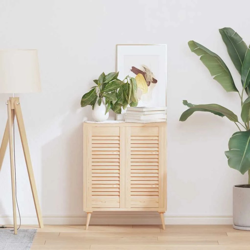 vidaXL Πορτάκια με Περσίδες 2 Τεμ. 61,5x29,5 εκ. από Μασίφ Ξύλο Πεύκου