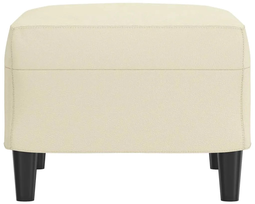 vidaXL Υποπόδιο Κρεμ 60x50x41 εκ. από Συνθετικό Δέρμα