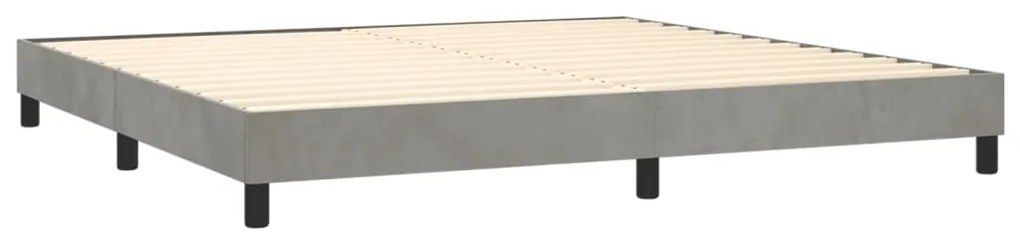 ΚΡΕΒΑΤΙ BOXSPRING ΜΕ ΣΤΡΩΜΑ ΑΝΟΙΧΤΟ ΓΚΡΙ 200X200 ΕΚ. ΒΕΛΟΥΔΙΝΟ 3141563