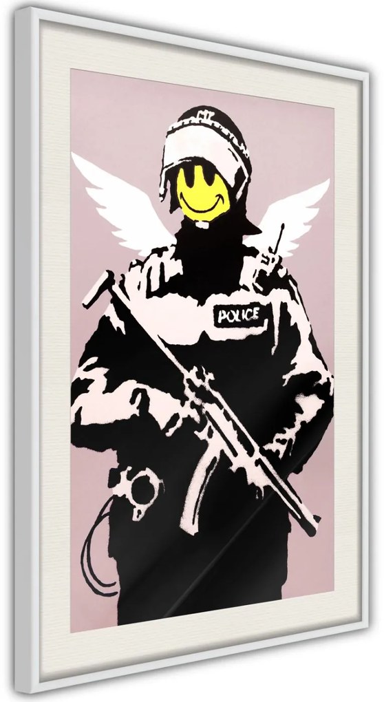 Αφίσα - Banksy: Flying Copper - 20x30 - Χρυσό - Χωρίς πασπαρτού