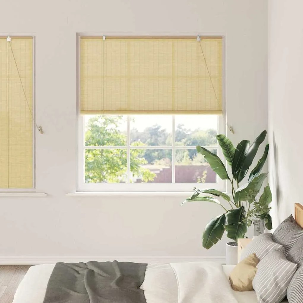 vidaXL Ρολά και Σκίες Παραθύρων Φυσικό 150 x 160 cm Μπαμπού