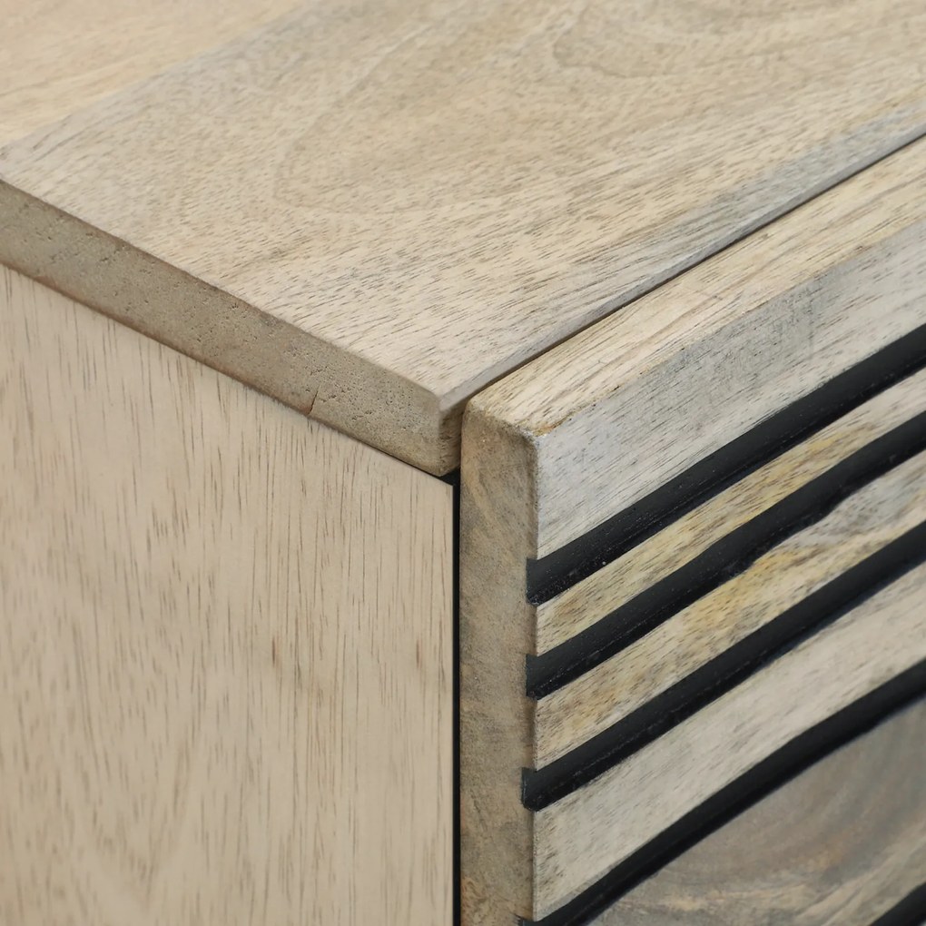 vidaXL Κομοδίνα με συρτάρι Λευκό και μαύρο 40 x 33.5 x 46 εκ