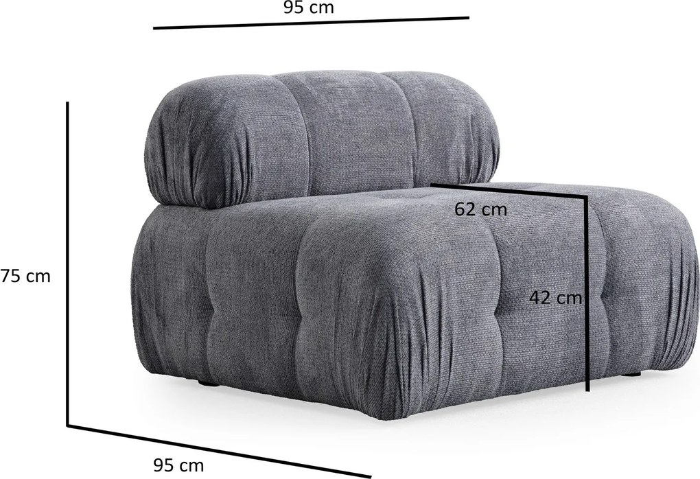 Corner Sofa Petite 3 - Grey Grey