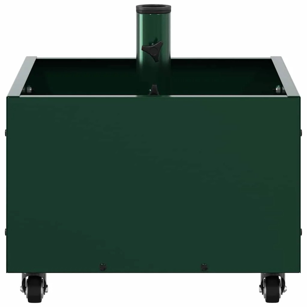 vidaXL Βάση Παρασόλ με Γλάστρα Πράσινο 45 x 45 x 45 cm Ατσάλι