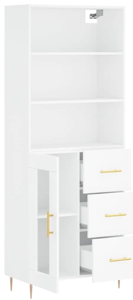 vidaXL Ντουλάπι Λευκό 69,5x34x180 εκ. από Επεξεργασμένο Ξύλο