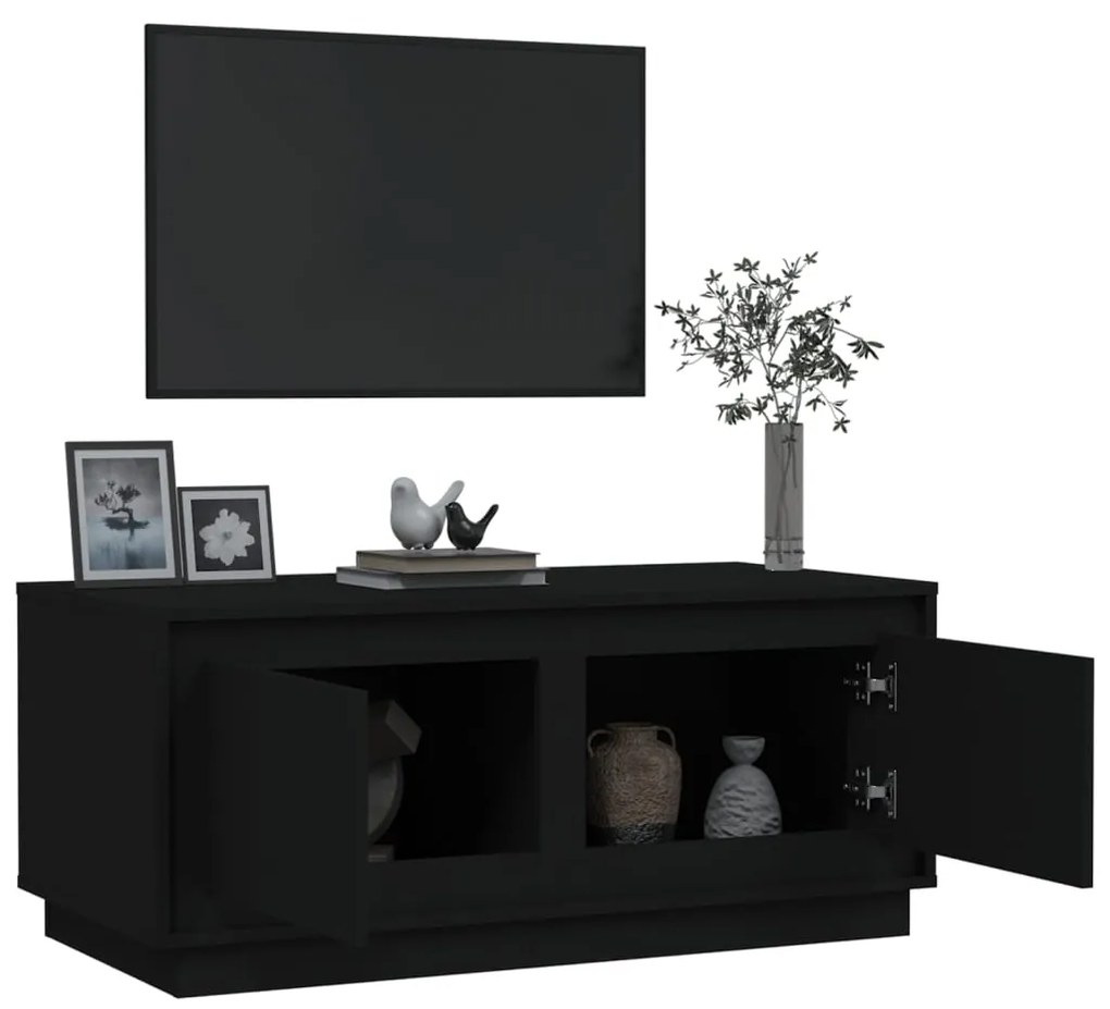 vidaXL Τραπεζάκι Σαλονιού Μαύρο 102x50x44 εκ. από Επεξεργασμένο Ξύλο