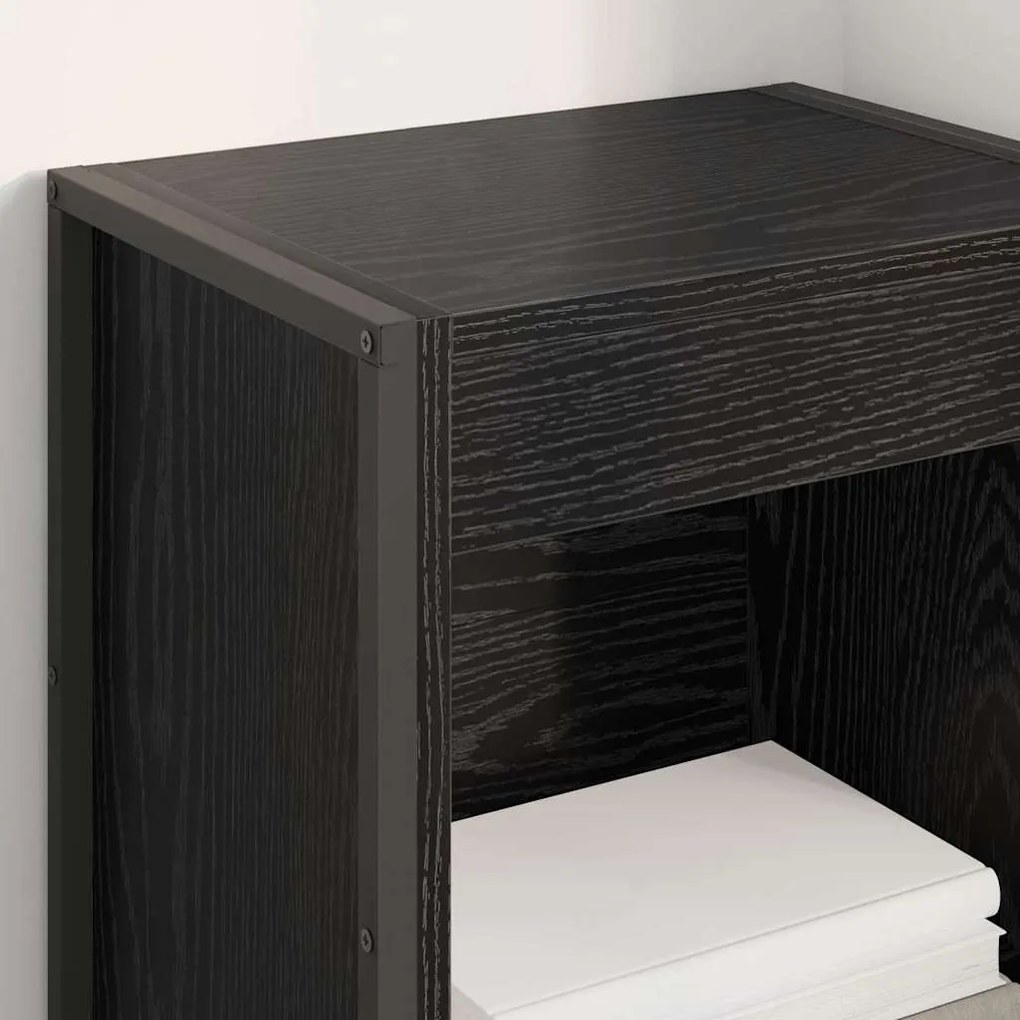 vidaXL Βιβλιοθήκη Μαύρη Οξυά 80 x 30 x 155 εκ Επεξεργασμένο ξύλο