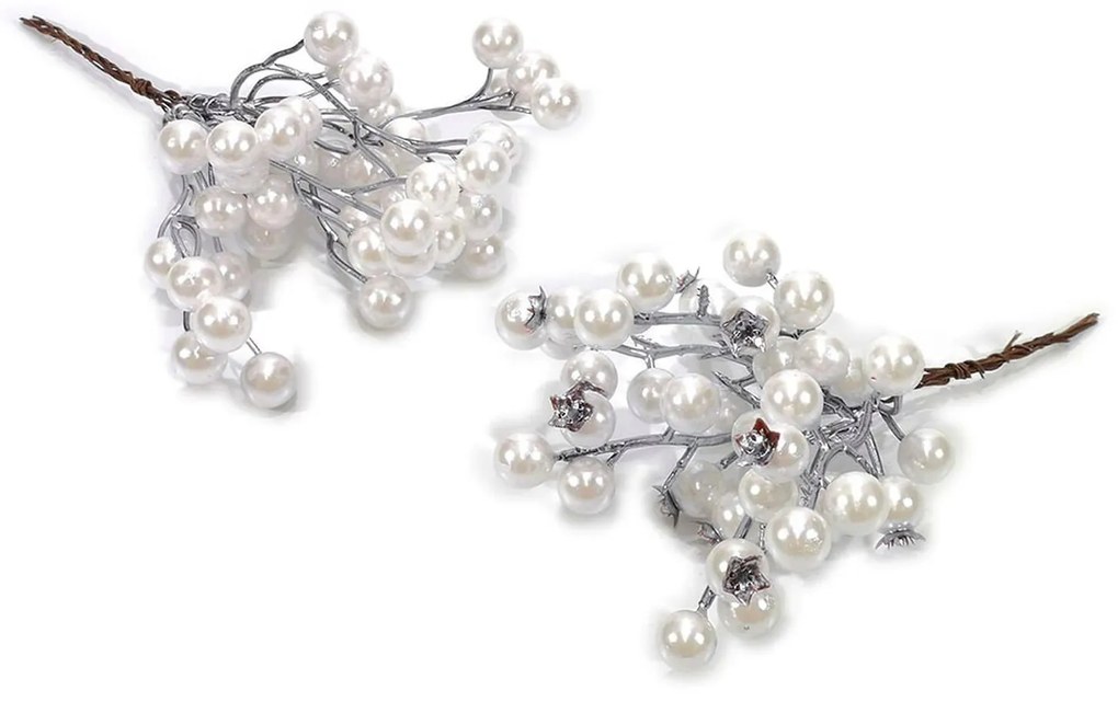 Κλαδί Λευκά Berries 20cm