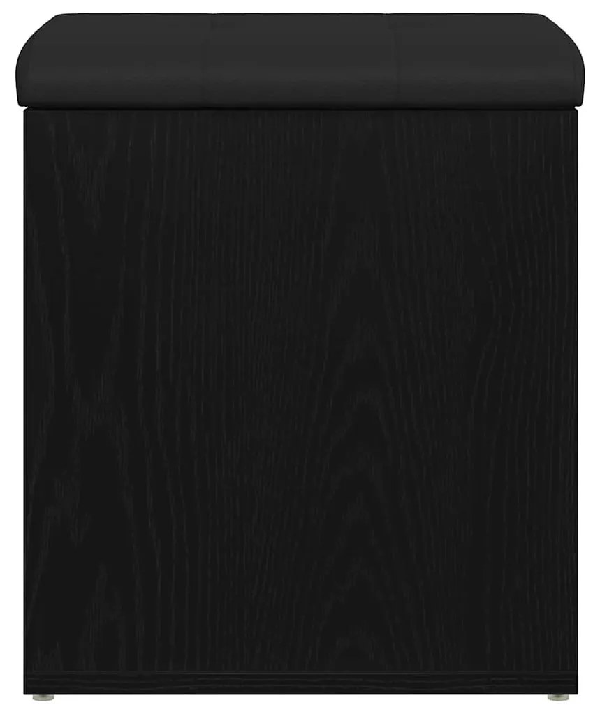 vidaXL Παγκάκι με αποθήκευση με αποθήκευση Μαύρη Οξυά 42 x 42 x 45 cm