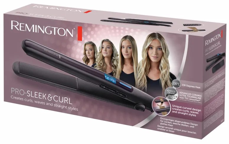 Πρέσα μαλλιών Remington S6505, 57W, 230C, Αυτόματη απενεργοποίηση, Έλεγχος θερμοκρασίας, Advanced Ceramic Ultra, Μωβ