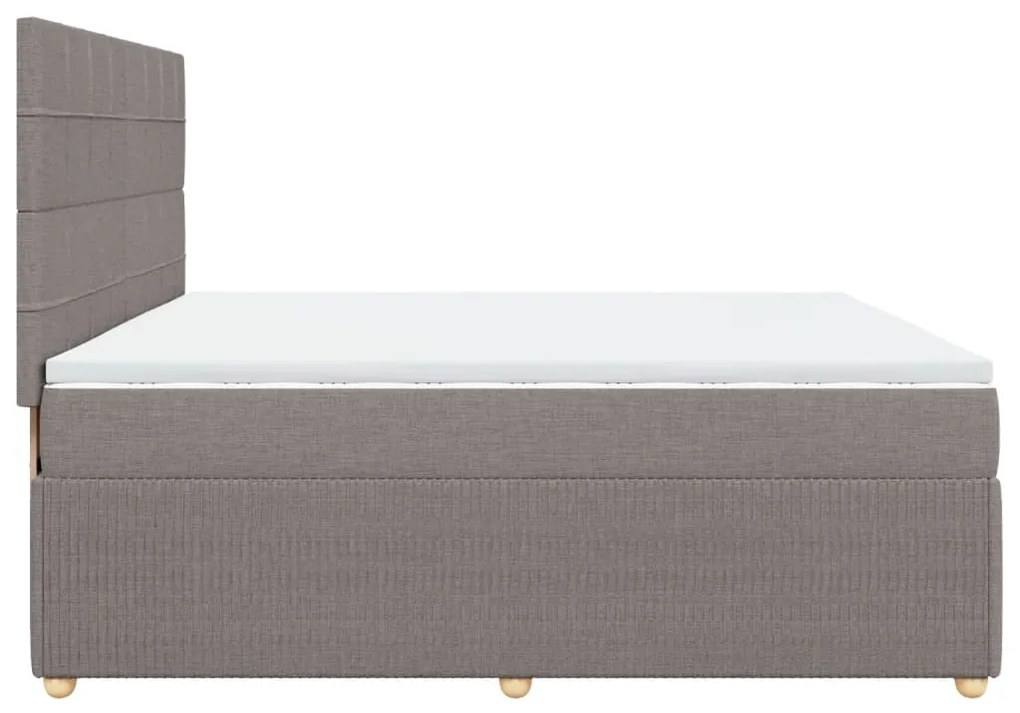 ΚΡΕΒΑΤΙ BOXSPRING ΜΕ ΣΤΡΩΜΑ TAUPE 200X200 ΕΚ. ΥΦΑΣΜΑΤΙΝΟ 3294467