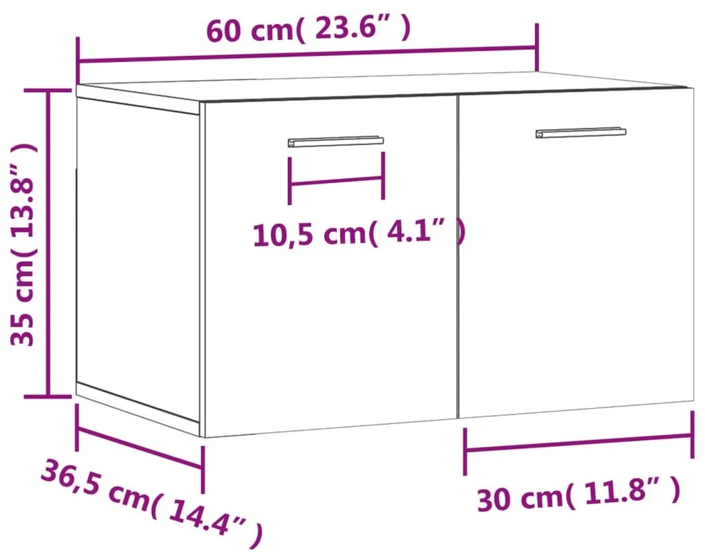 ΝΤΟΥΛΑΠΙ ΤΟΙΧΟΥ ΜΑΥΡΟ 60 X 36,5 X 35 ΕΚ. ΑΠΟ ΕΠΕΞΕΡΓΑΣΜΕΝΟ ΞΥΛΟ 830037