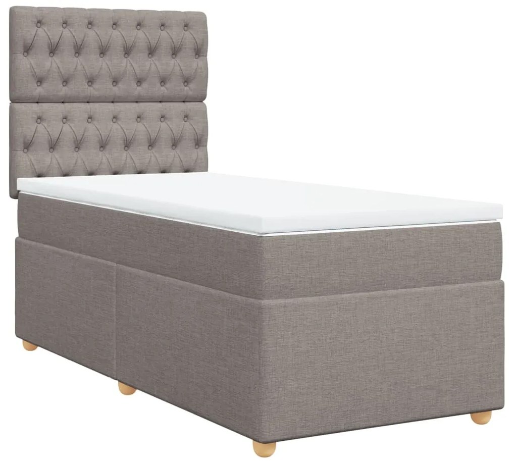 ΚΡΕΒΑΤΙ BOXSPRING ΜΕ ΣΤΡΩΜΑ TAUPE 80X200 ΕΚ. ΥΦΑΣΜΑΤΙΝΟ 3293418