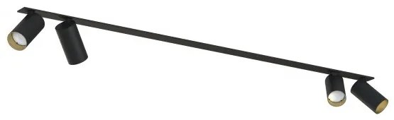 Σποτ Φωτιστικό Ράγας 4xGU10 10W IP20 Mono Surface Nowodvorski 7692 Μαύρο-Χρυσό