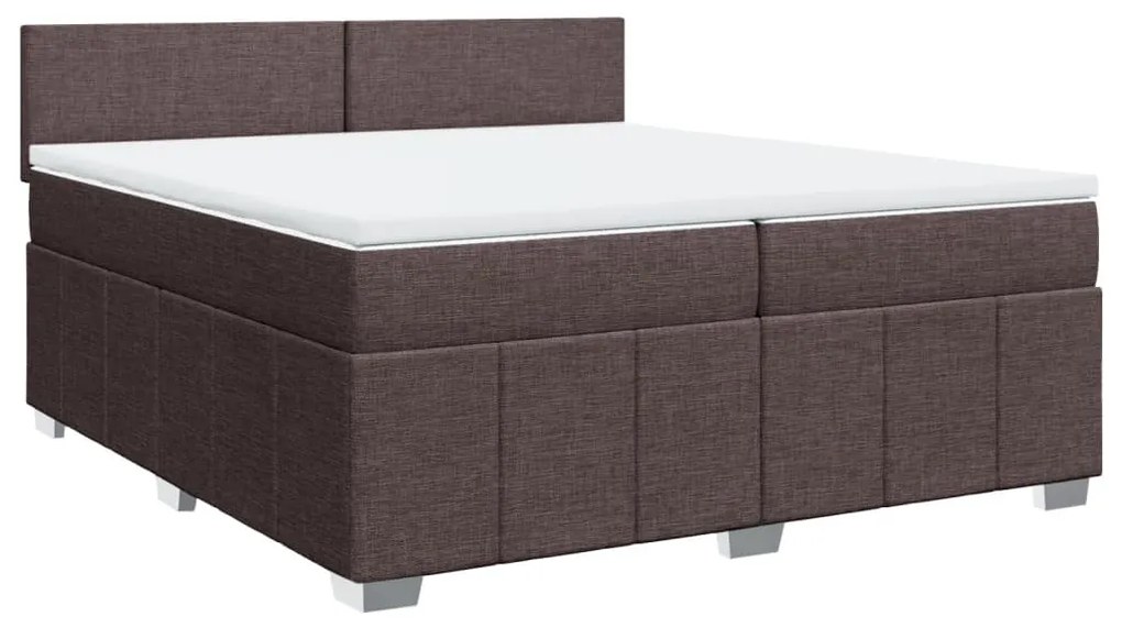 ΚΡΕΒΑΤΙ BOXSPRING ΜΕ ΣΤΡΩΜΑ ΣΚΟΥΡΟ ΚΑΦΕ 200X200 ΕΚ. ΥΦΑΣΜΑΤΙΝΟ 3289471