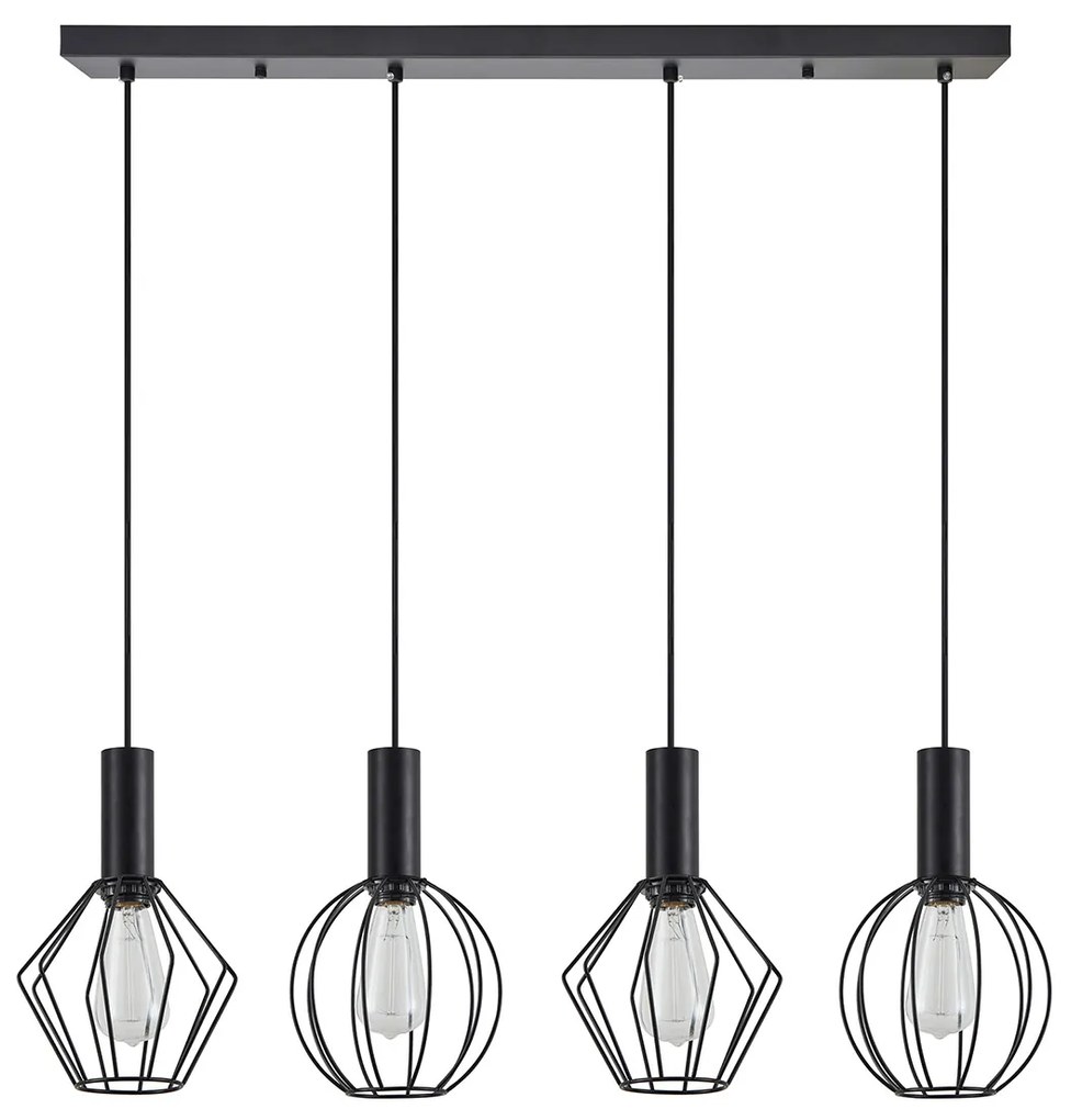 Φωτιστικό Οροφής Πολύφωτο Homelighting Adept Flex 77-8907 Black