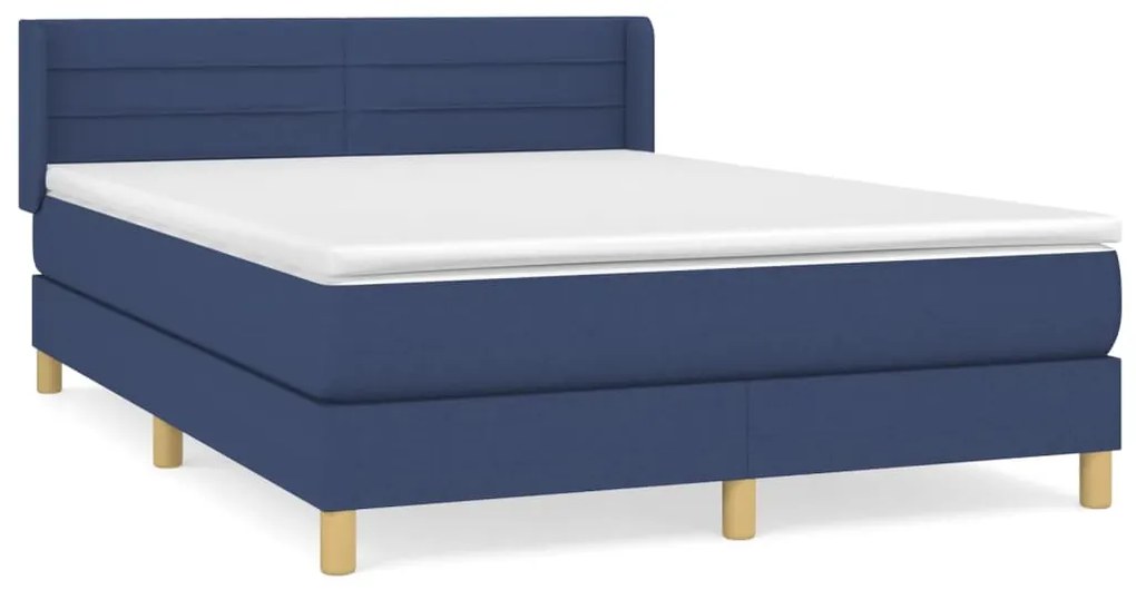 ΚΡΕΒΑΤΙ BOXSPRING ΜΕ ΣΤΡΩΜΑ ΜΠΛΕ 140X200 ΕΚ. ΥΦΑΣΜΑΤΙΝΟ 3130359