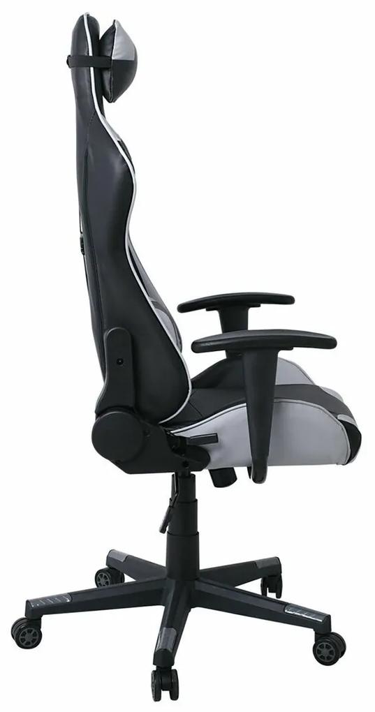 Καρέκλα gaming Mesa 312, Γκρι, Μαύρο, 125x70x67cm, 19 kg, Με μπράτσα, Με ρόδες, Μηχανισμός καρέκλας: Κλίση | Epipla1.gr