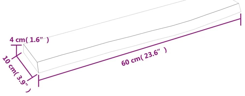 ΡΑΦΙ ΤΟΙΧΟΥ ΑΝΟΙΧΤΟ ΚΑΦΕ 60X10X4 ΕΚ. ΕΠΕΞΕΡΓ. ΜΑΣΙΦ ΞΥΛΟ ΔΡΥΟΣ 363639