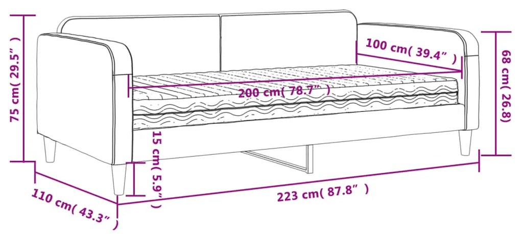 ΚΑΝΑΠΕΣ ΚΡΕΒΑΤΙ ΜΕ ΣΤΡΩΜΑ TAUPE 100 X 200 ΕΚ. ΥΦΑΣΜΑΤΙΝΟ 3196806