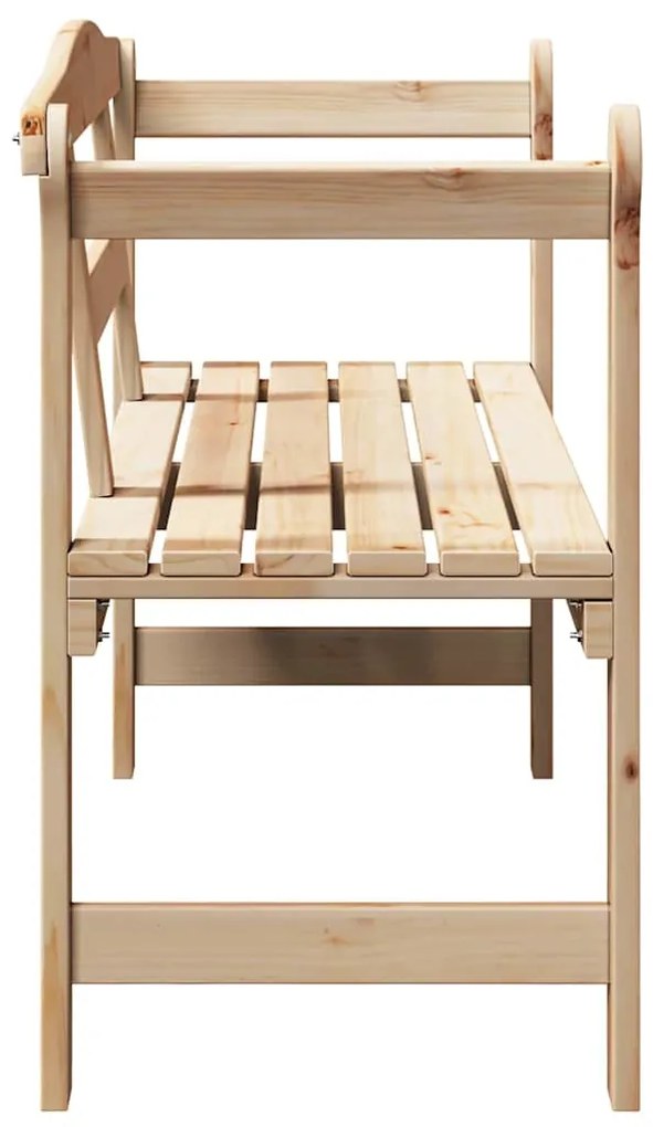 vidaXL Εξωτερικός πάγκος Καφέ 119 x 76 x 44εκ. Στερεό ξύλο πεύκου