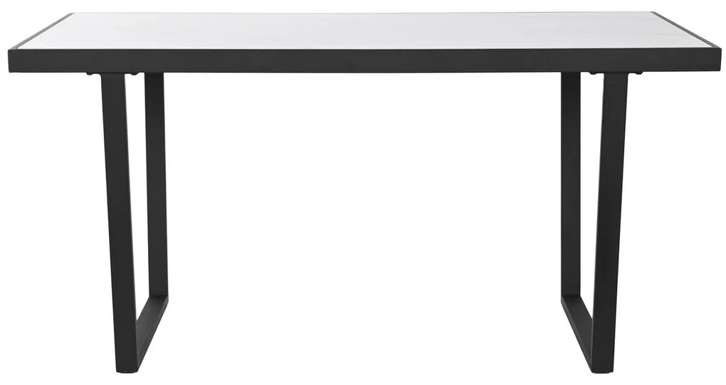 Τραπεζαρία Home ESPRIT Λευκό Μαύρο Μέταλλο 150 x 80 x 75 cm